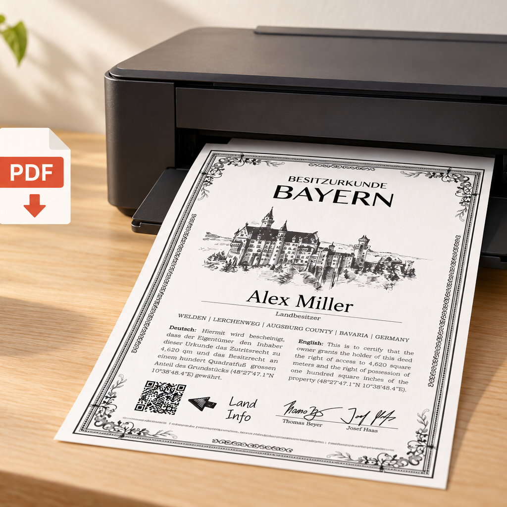 Real piece of BAVARIA as a gift | Digital Version | Last minute gift