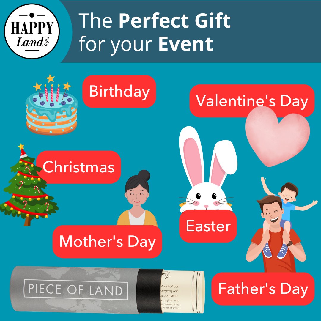 Gift card for a personalized Real Piece of California land gift in a sleek black tube with label.