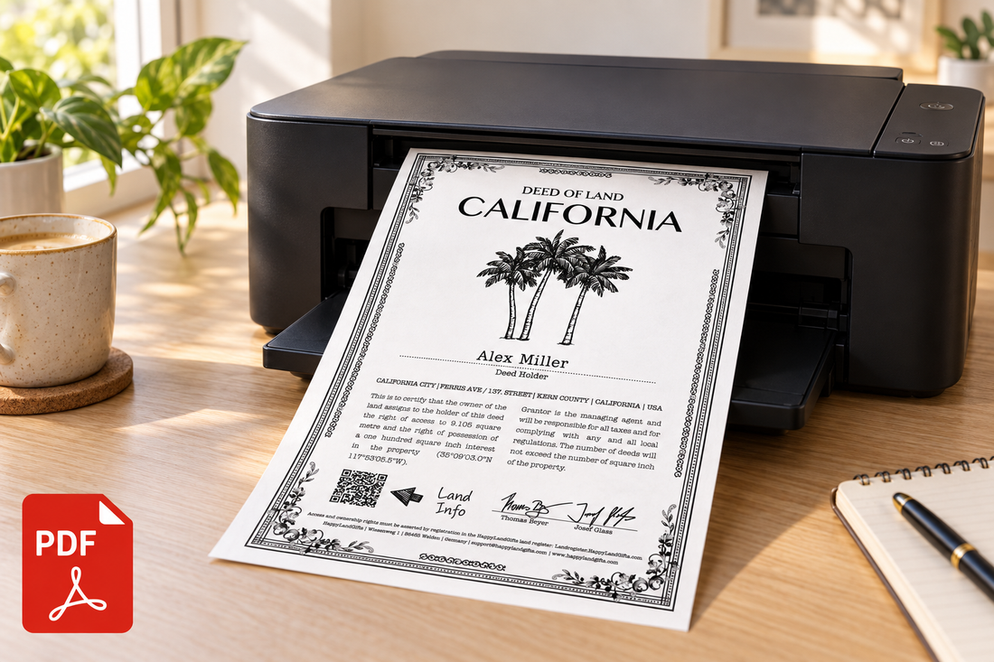 Real piece of CALIFORNIA as a gift | Digital Version | Last minute gift