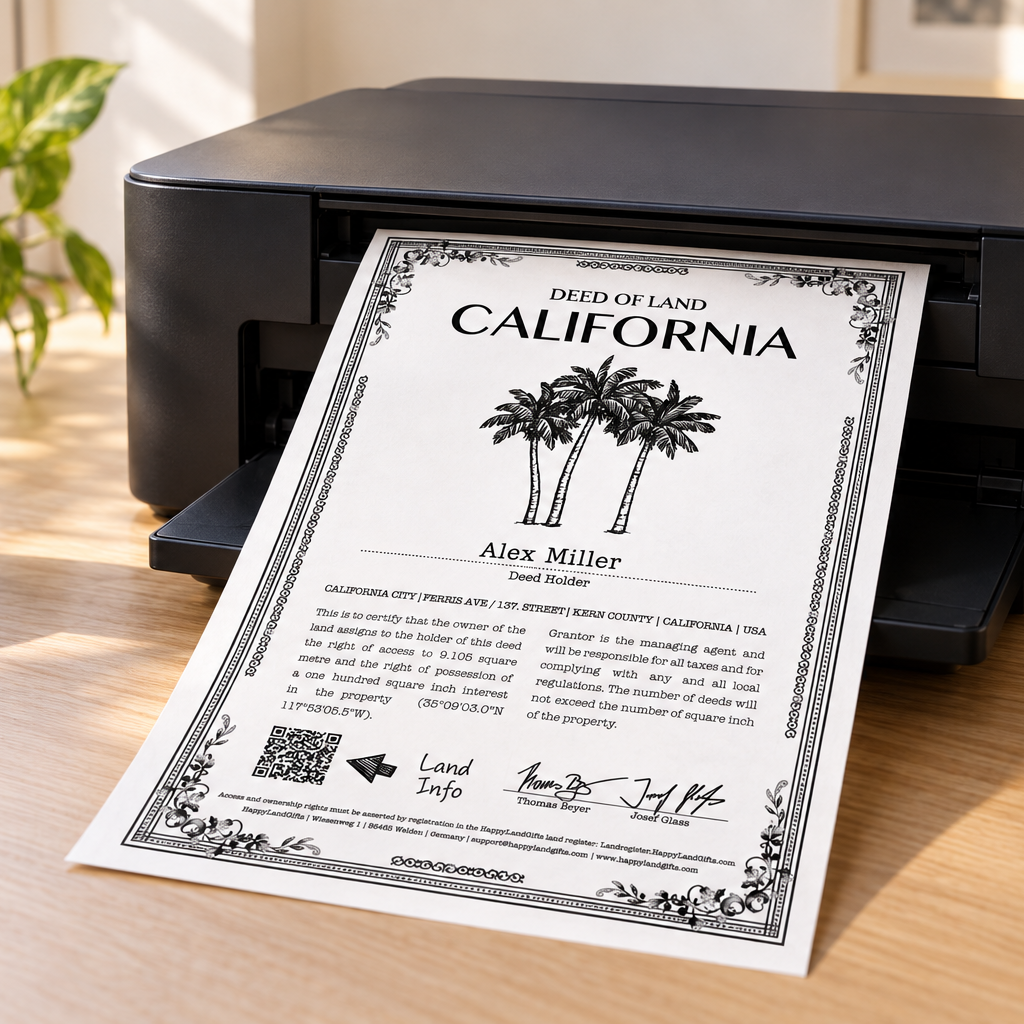 Real piece of CALIFORNIA as a gift | Digital Version | Last minute gift