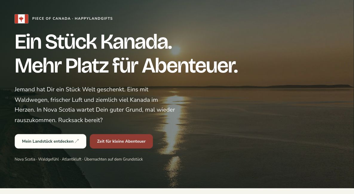Echte deutsche CAN-LandRegister-Seite auf einem freigestellten Laptop