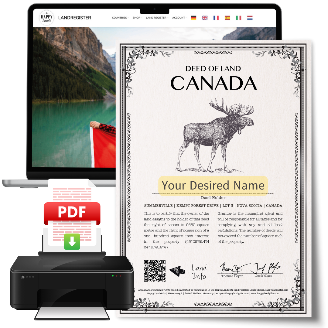 Real piece of CANADA as a gift | Digital Version | Last minute gift