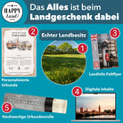 Inhalt: Personalisierte Urkunde, Faltflyer, digitale Inhalte und eine hochwertige Urkundenrolle – das perfekte Geschenk.