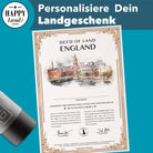 Personalisiere dein England Landgeschenk – gestalte es individuell mit einer personalisierten Urkunde.