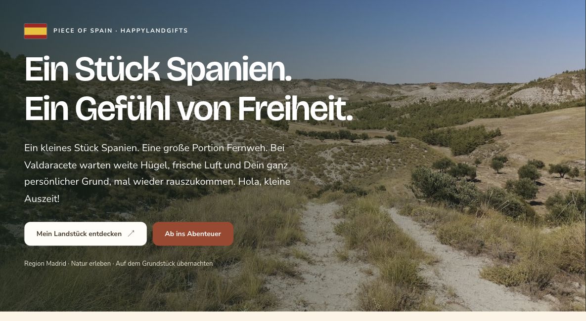 Echte deutsche ESP-LandRegister-Seite auf einem freigestellten Laptop