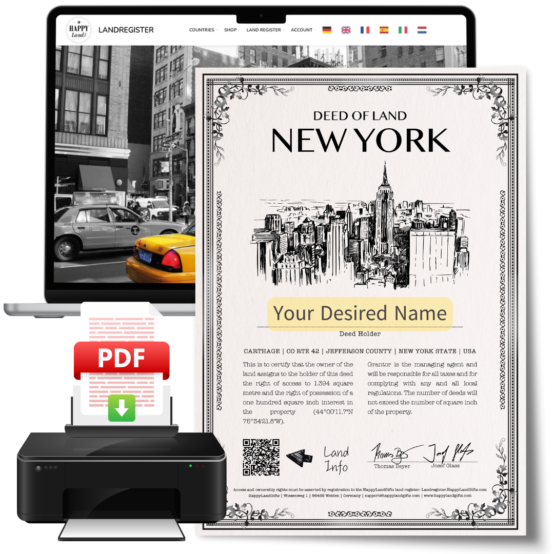 Real piece of NEW YORK as a gift | Digital Version | Last minute gift