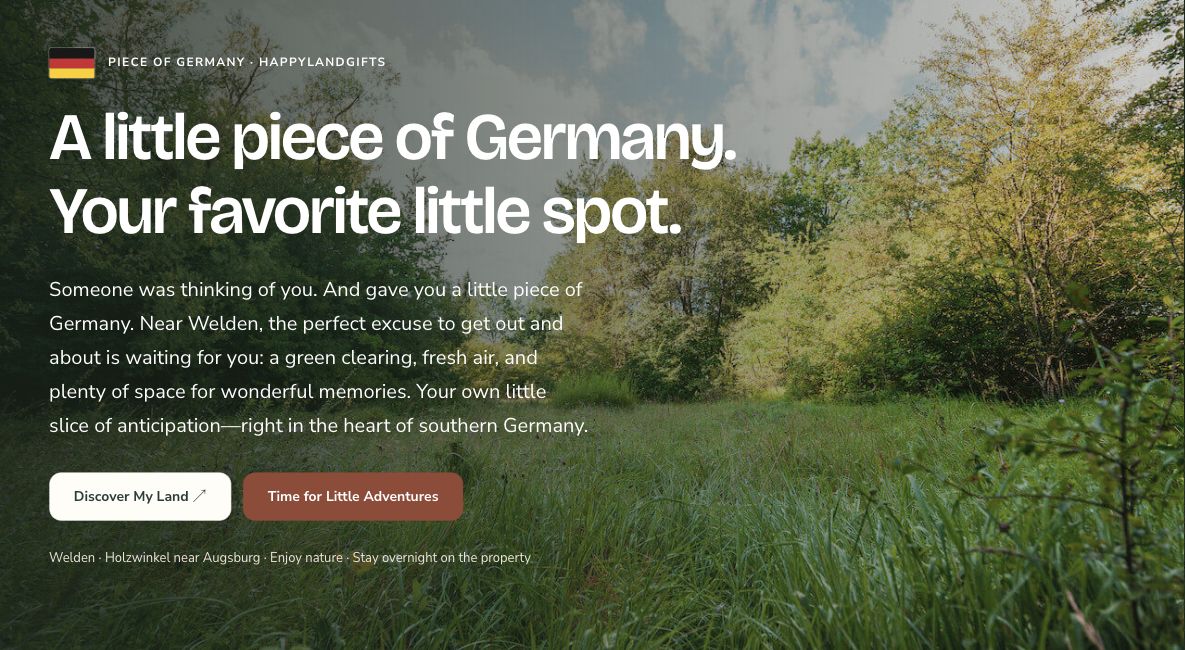 Actual English Germany Land Register page shown on a laptop
