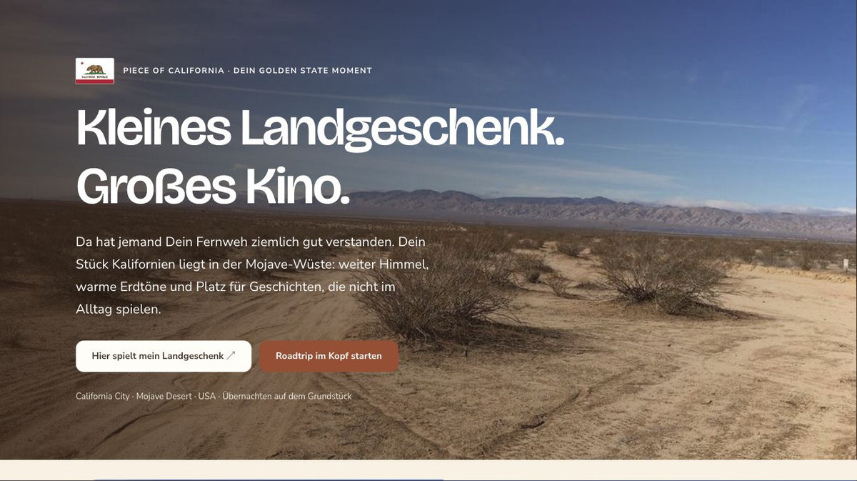 Echte deutsche Kalifornien-LandRegister-Seite auf einem freigestellten Laptop