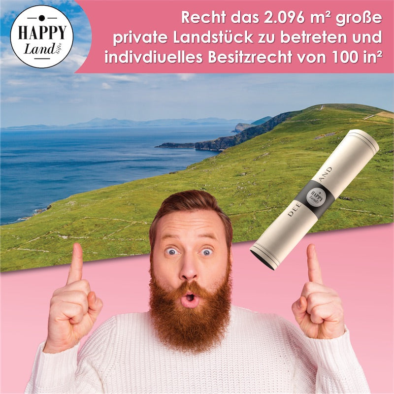 Real piece of land in Ireland as a gift Certificate with desired name